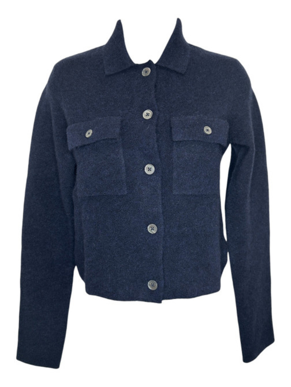 James Perse Stretch-Knit Jacket in Navy